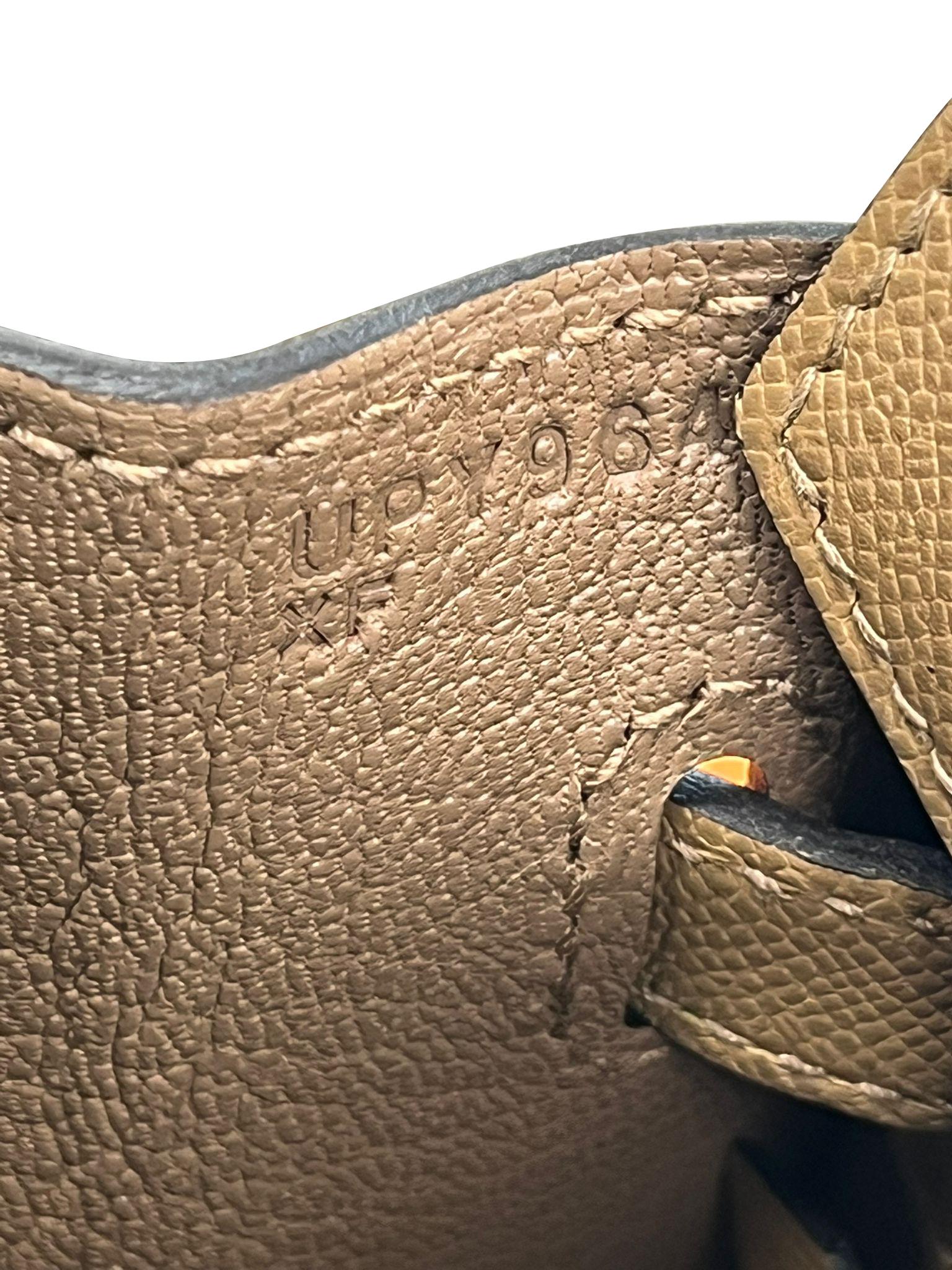 Hermes Birkin Sellier 25 Chai Madame Leder zwei Riemen Gold Hardware Handtasche im Angebot 13
