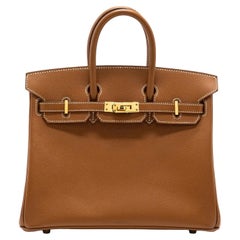 Hermès Birkin 25 Gold Epsom Leather With Gold Hardware Handbag