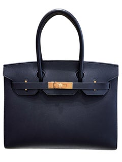 Hermès Birkin 30 Sellier Black Madame Leather With Gold Hardware Handbag