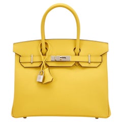 Hermès Birkin 30 Jaune De Naples Epsom Leather With Palladium Hardware
