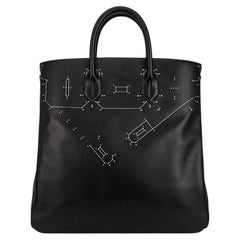 Hermes HAC 40 Connect the Dots Limited Edition Black Evergrain Leather Handbag