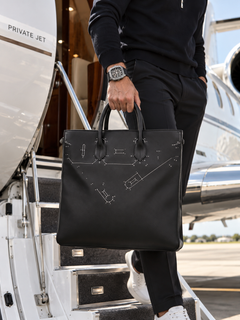Hermes HAC 40 Connect the Dots Limited Edition Black Evergrain Leather Handbag