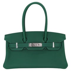 Sac Hermès Birkin 29 à porter à l'épaule, cuir « Light Vert Moyen Evercolor », finitions en palladium