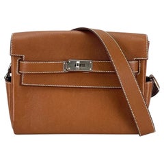 Hermes Kelly Messenger PM 18 Fauve 34 Vache Hunter Leather Palladium Hardware