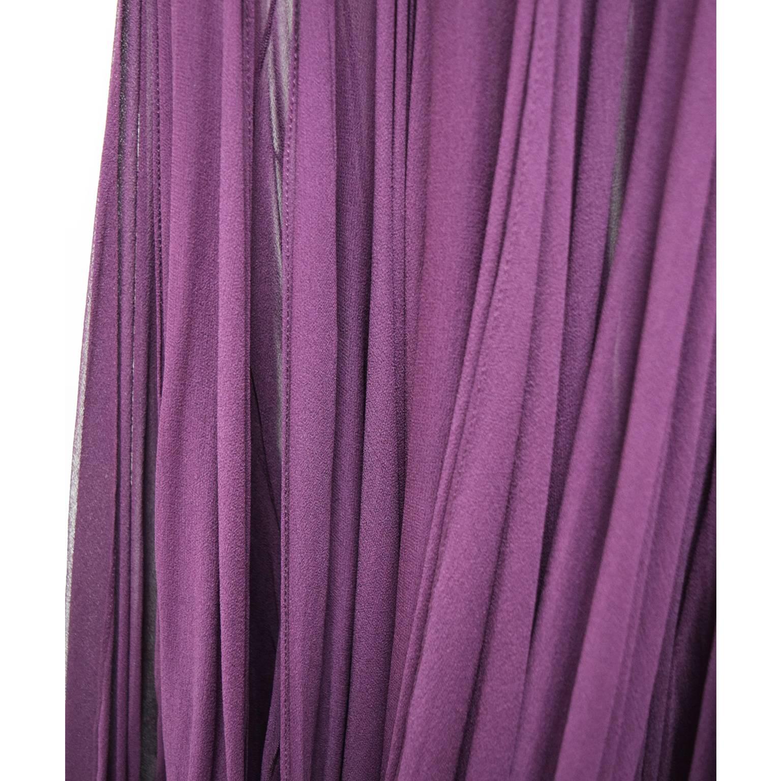 Herve Leger Merlot Banded Bodice with Carwash Silk Skirt Gown For Sale 1
