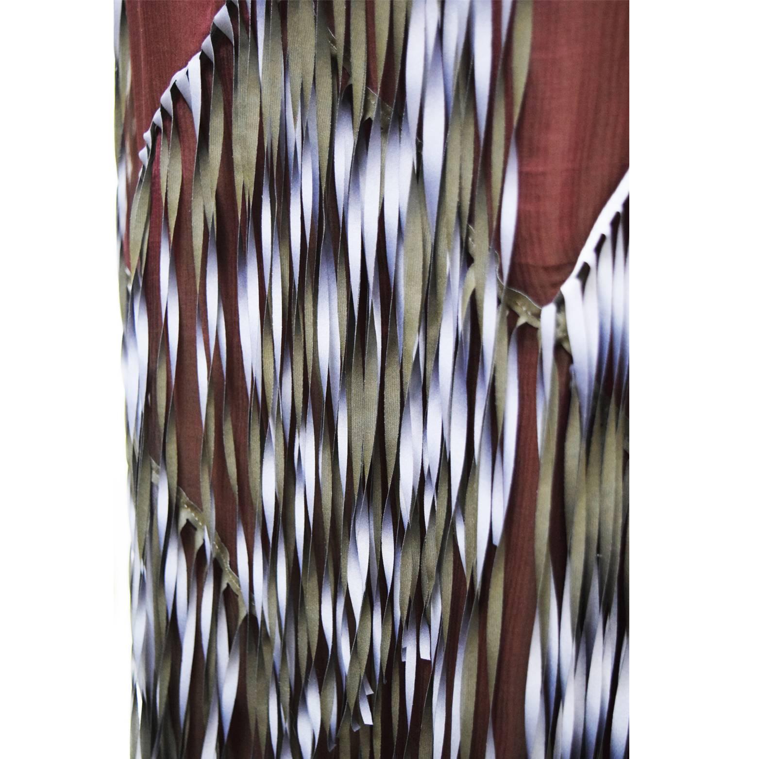 Black Lela Rose Fringe Skirted Tube Dress  For Sale