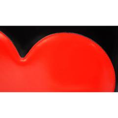 Moschino Heart Patent Leather Tote