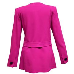 Yves Saint Laurent Single Breasted Fuchsia Jacket