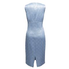 Michael Kors Ice Periwinkle Iridescent Midi Sheath Dress
