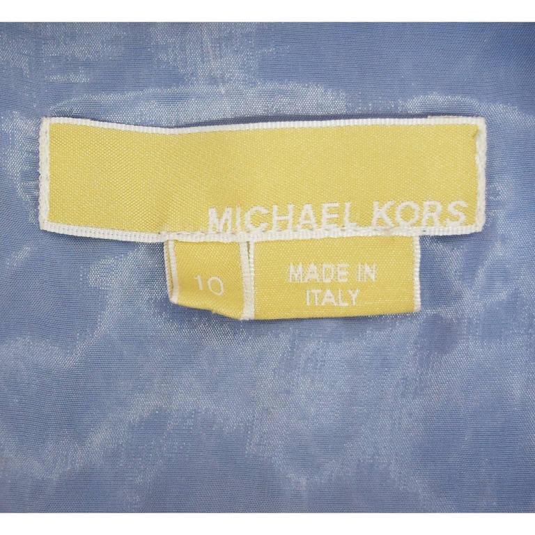 Michael Kors Ice Periwinkle Iridescent Midi Sheath Dress For Sale at ...