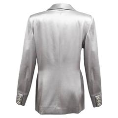 Giorgio Armani Silk One Breasted Button Tuxedo Blazer