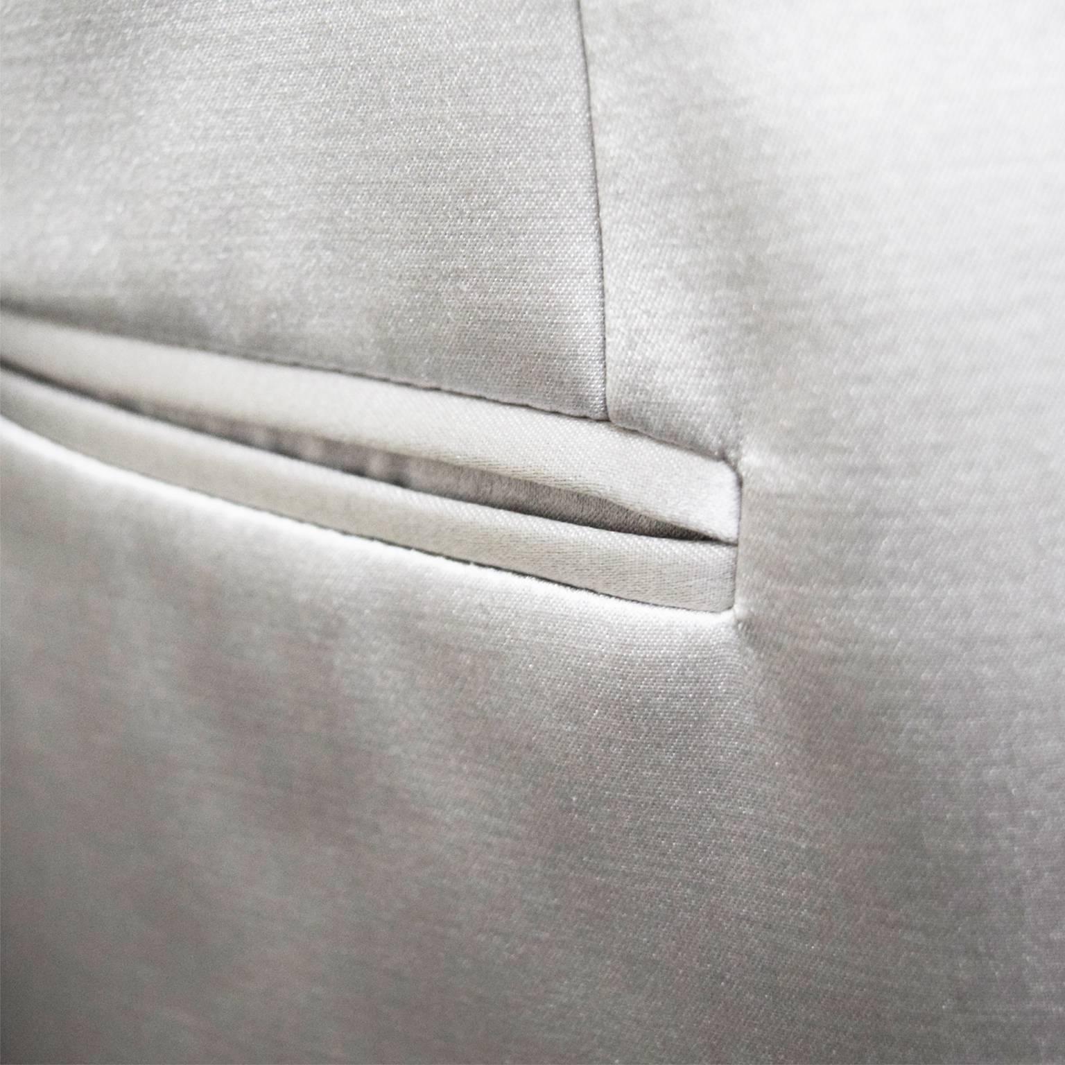 Gray Giorgio Armani Silk One Breasted Button Tuxedo Blazer  For Sale