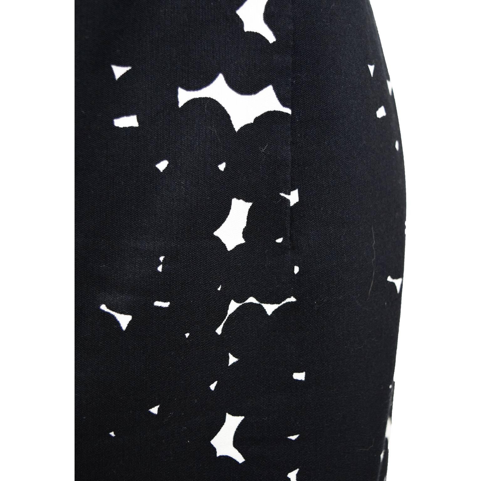 Charles Chang Lima Black and White Abstract Floral Print Corset Tube Dress In Good Condition For Sale In Henrico, VA