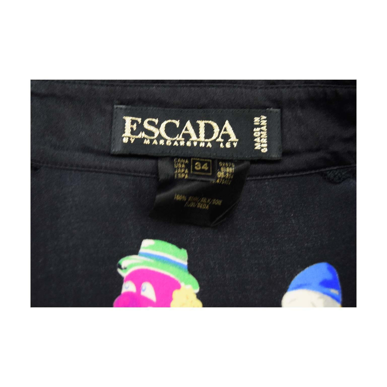 Women's Escada Silk Button Down Blouse  For Sale