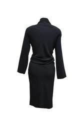 Donna Karan Evening Long Sleeved Shirt-waisted Dress