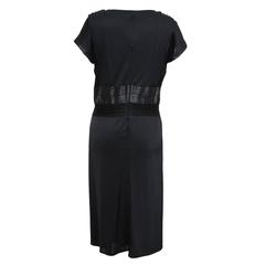 Alberto Ferretti Pleated Deep-V Sheath Dress