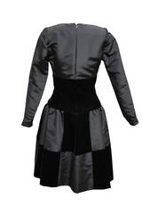 Givenchy Sweetheart Taffeta and Velvet Patch Evening Babydoll Dress