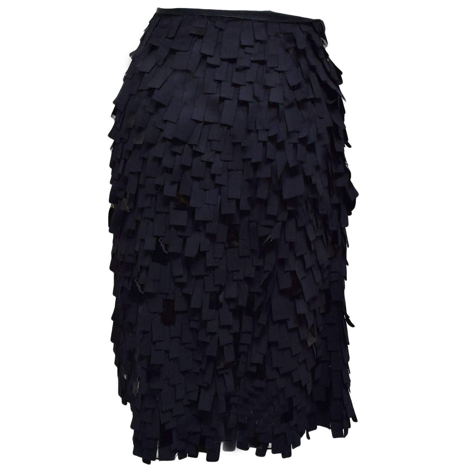 This Carolina skirt is probably the coolest piece you've seen in a while. Made entirely by strips of rich linen fabric this technique give this skirt texture, body and style. Fully lined.