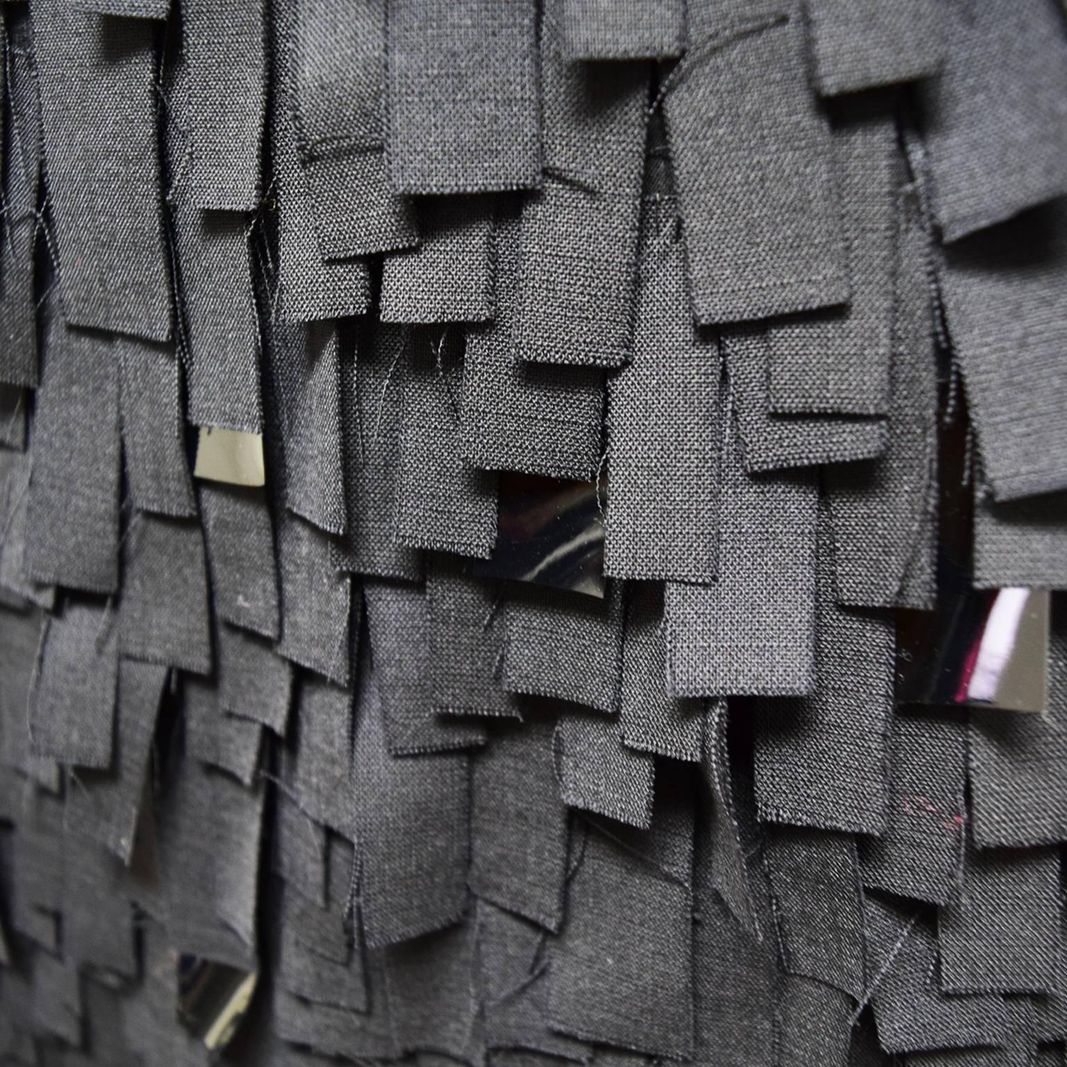 Carolina Herrera Black stripped patch Pencil Skirt In New Condition For Sale In Henrico, VA