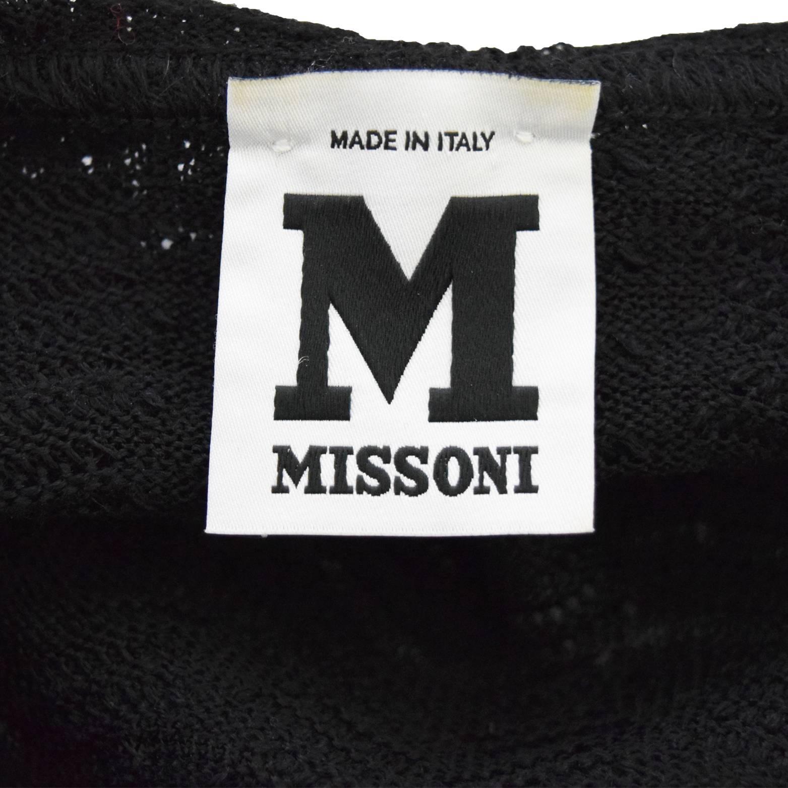 Women's Missoni Chevron Knit Black Sheath Dress For Sale
