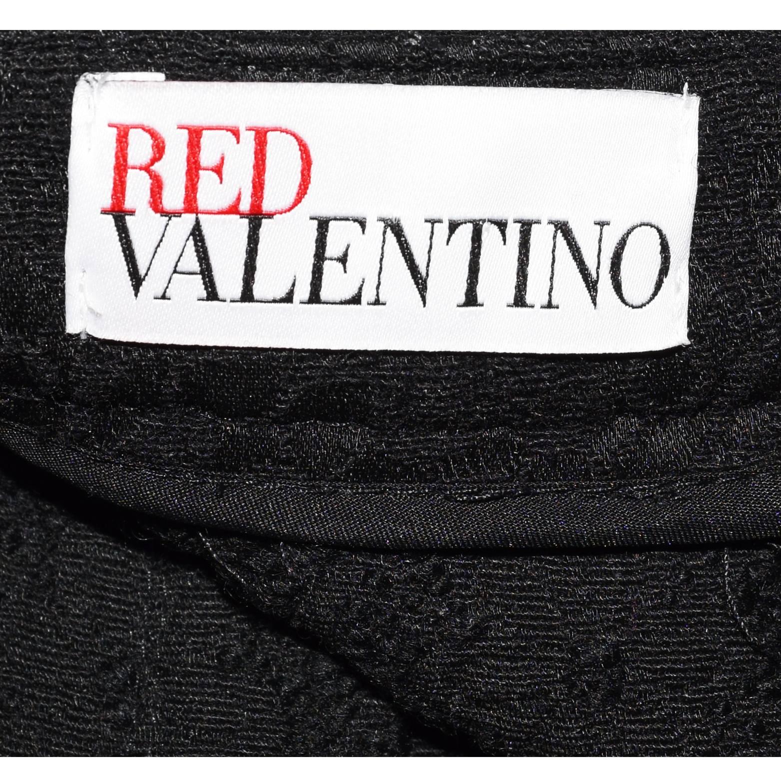 Women's Valentino Black Jacquard Skirt Two Piece Ensemble  For Sale