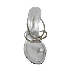 Manolo Blahnik Swarovski Crystal Heeled Princess Sandals