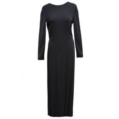 Melinda Eng Black Long Sleeve Maxi Gown 