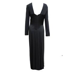 Melinda Eng Black Long Sleeve Maxi Gown