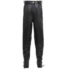 Chanel Paneled Leather Pants   