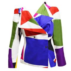 Vivienne Westwood Vintage Multicolored Geometric Print  Two Piece Skirt Ensemble