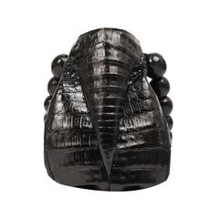 Nancy Gonzalez Black Croc Convertible Shoulder Bag
