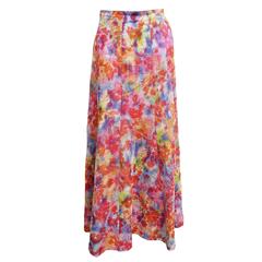 Algo Multi Colored Cotton Maxi Skirt