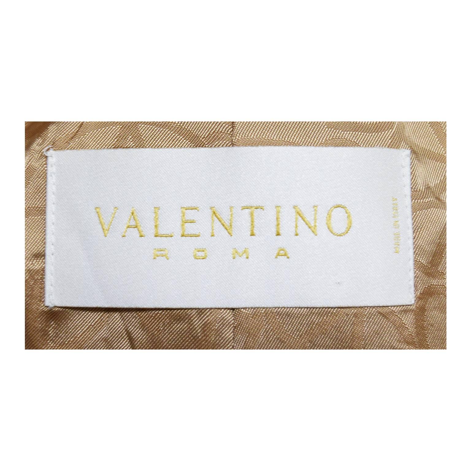 Valentino Roma Beige Yellow Twill Jacket For Sale 1