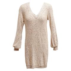  Stella McCartney Blush Sweater Dress with Sequin Embellishments