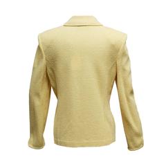 St. John Butter Yellow Knit Jacket