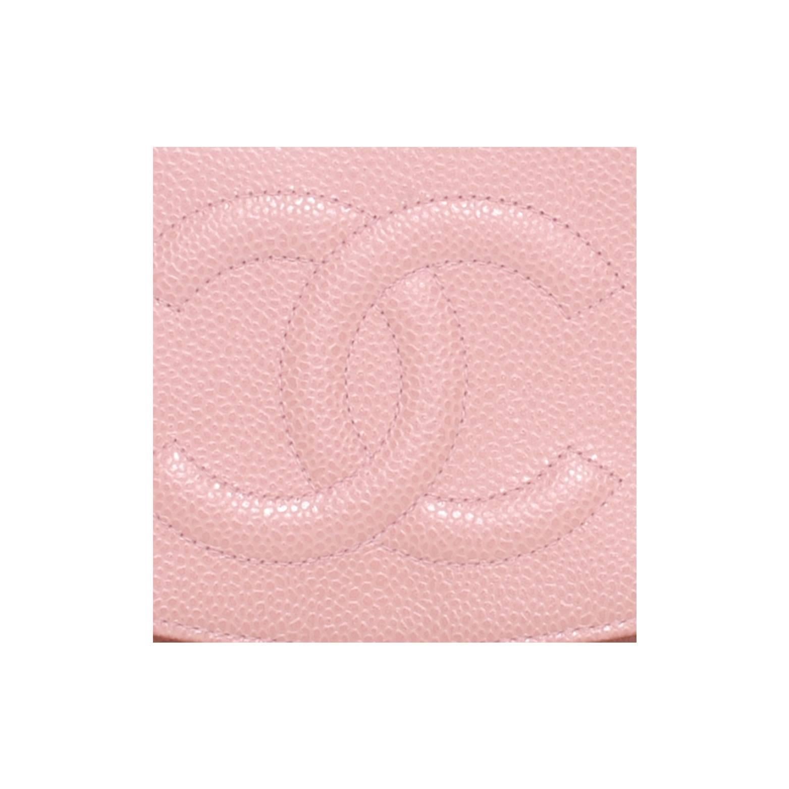 Women's Chanel Rose Pink Caviar Leather WOC   For Sale