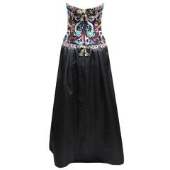 Lawrence Vintage Sweetheart Evening Gown with Intricate Sequin Bodice