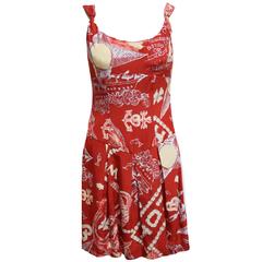 Christian Lacroix Nautical Silk Print Romper Dress 