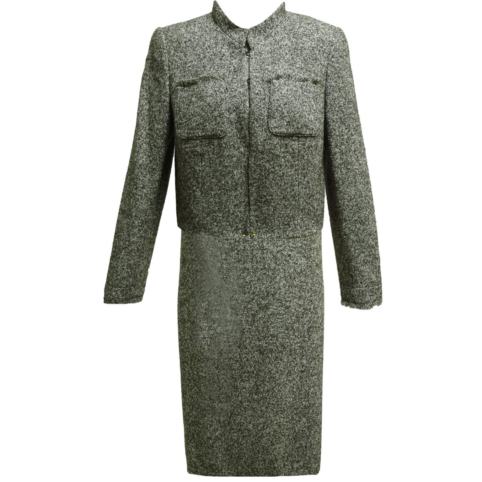 Rena Lange Two Piece Wool Skirt Suit For Sale