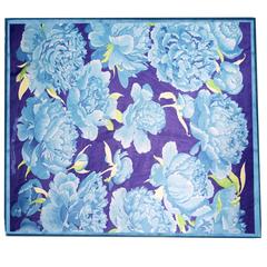 Hermes Silk Chiffon Floral Scarf