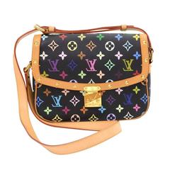 Louis Vuitton Black Multicolored Sologne Handbag
