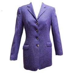 Piazza Sempione Purple Twill Single Lapel Jacket 