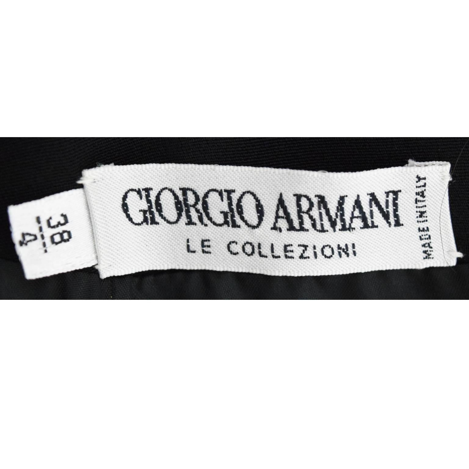 Women's Giorgio Armani Collezione Black Silk Dress with Knife Pleated Skirt  For Sale