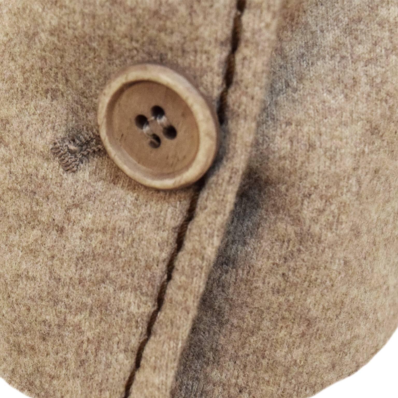 Brunello Cucinelli Cashmere and Biege Wool Single Breasted Jacket  For Sale 1