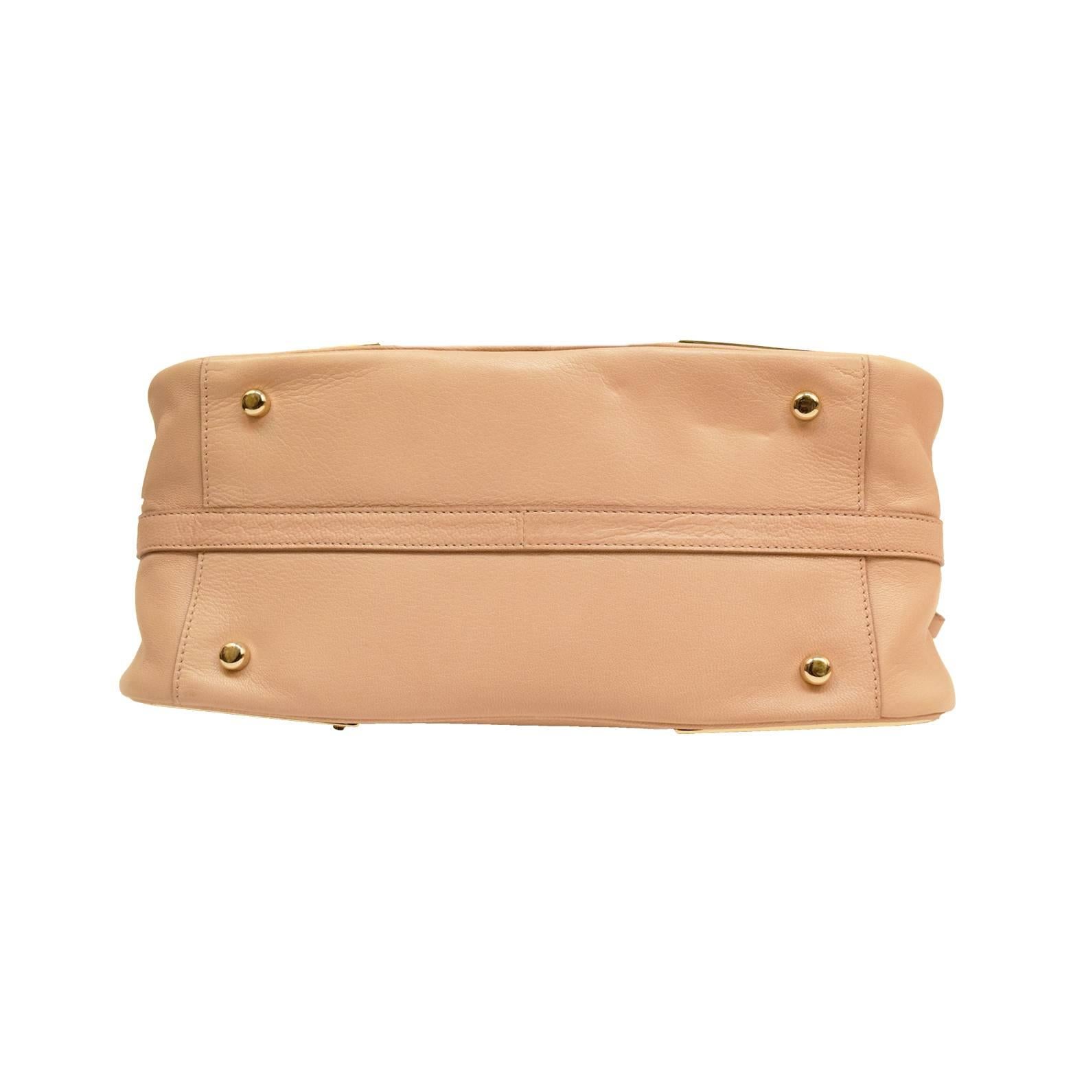 Saint Laurent Pale Pink Satchel Bag  In Excellent Condition For Sale In Henrico, VA