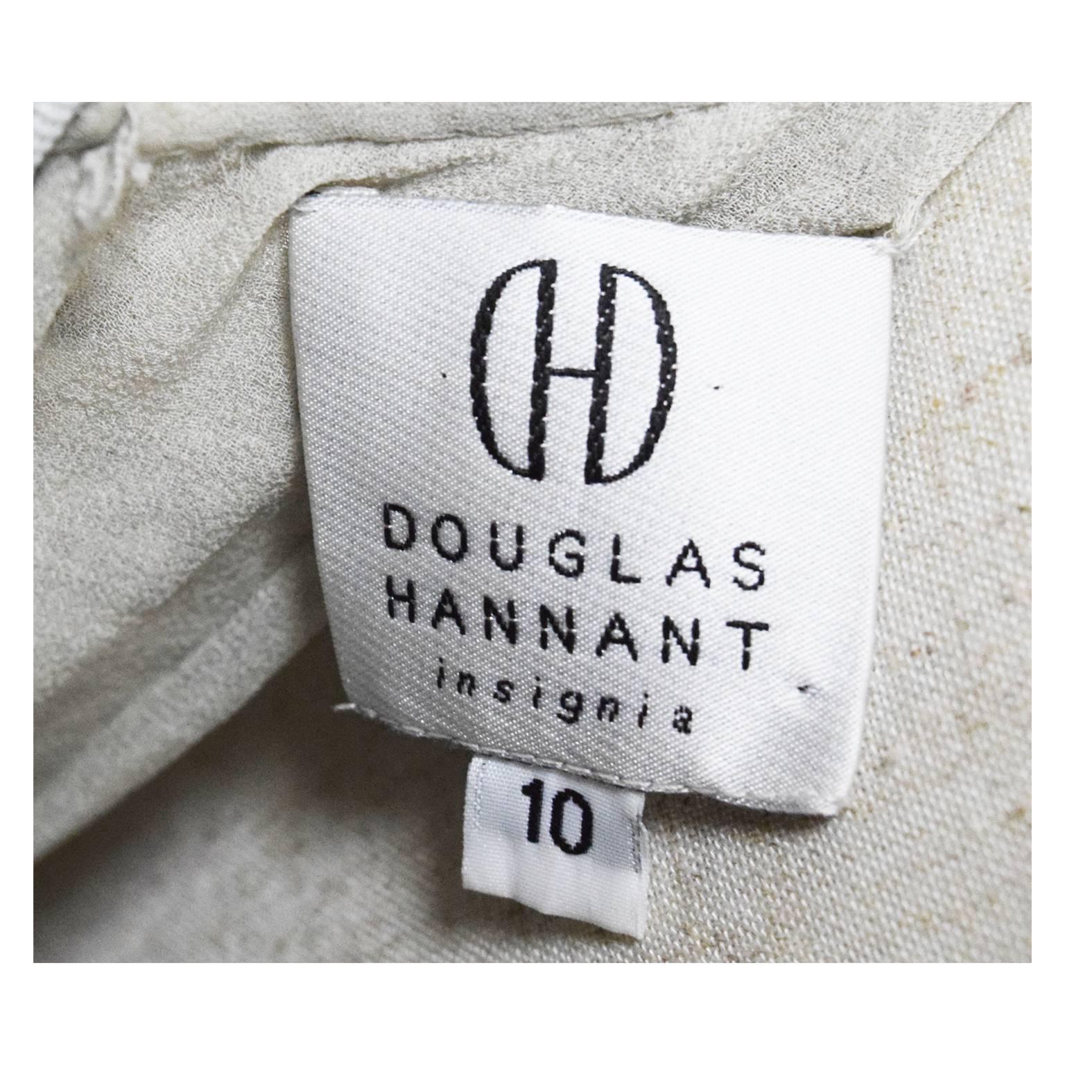 Douglas Hannant Glass Beaded Silk Cocktail Flapper Dress For Sale 2
