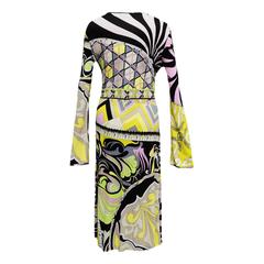 Emilio Pucci Deep V Empire Sheath Dress