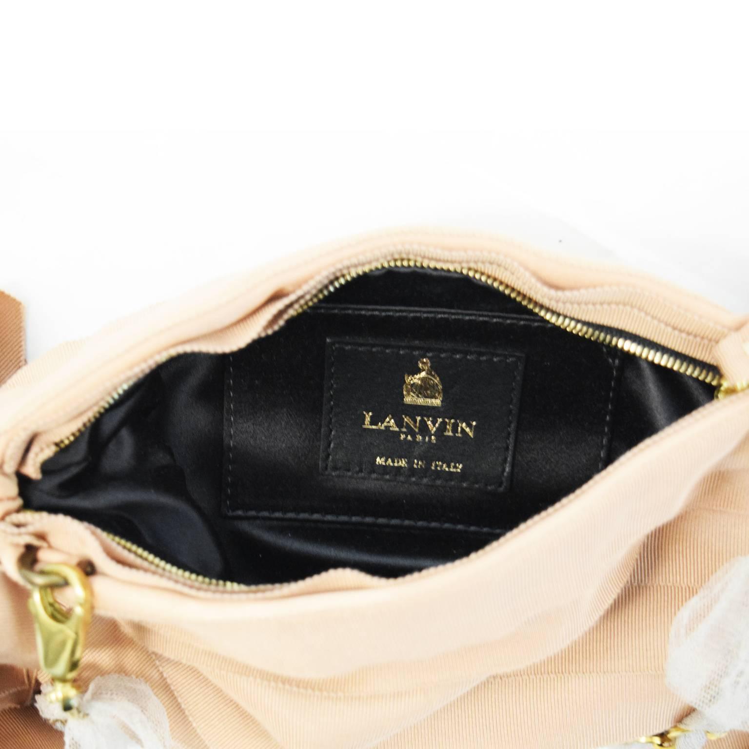 Lanvin Grosgrain Ribbon Shoulder Bag In Excellent Condition For Sale In Henrico, VA