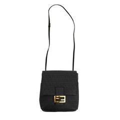 Fendi Black Zucca Crossbody