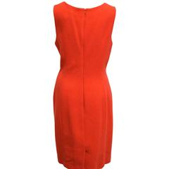 Carolina Herrera Red Sheath Empire Dress